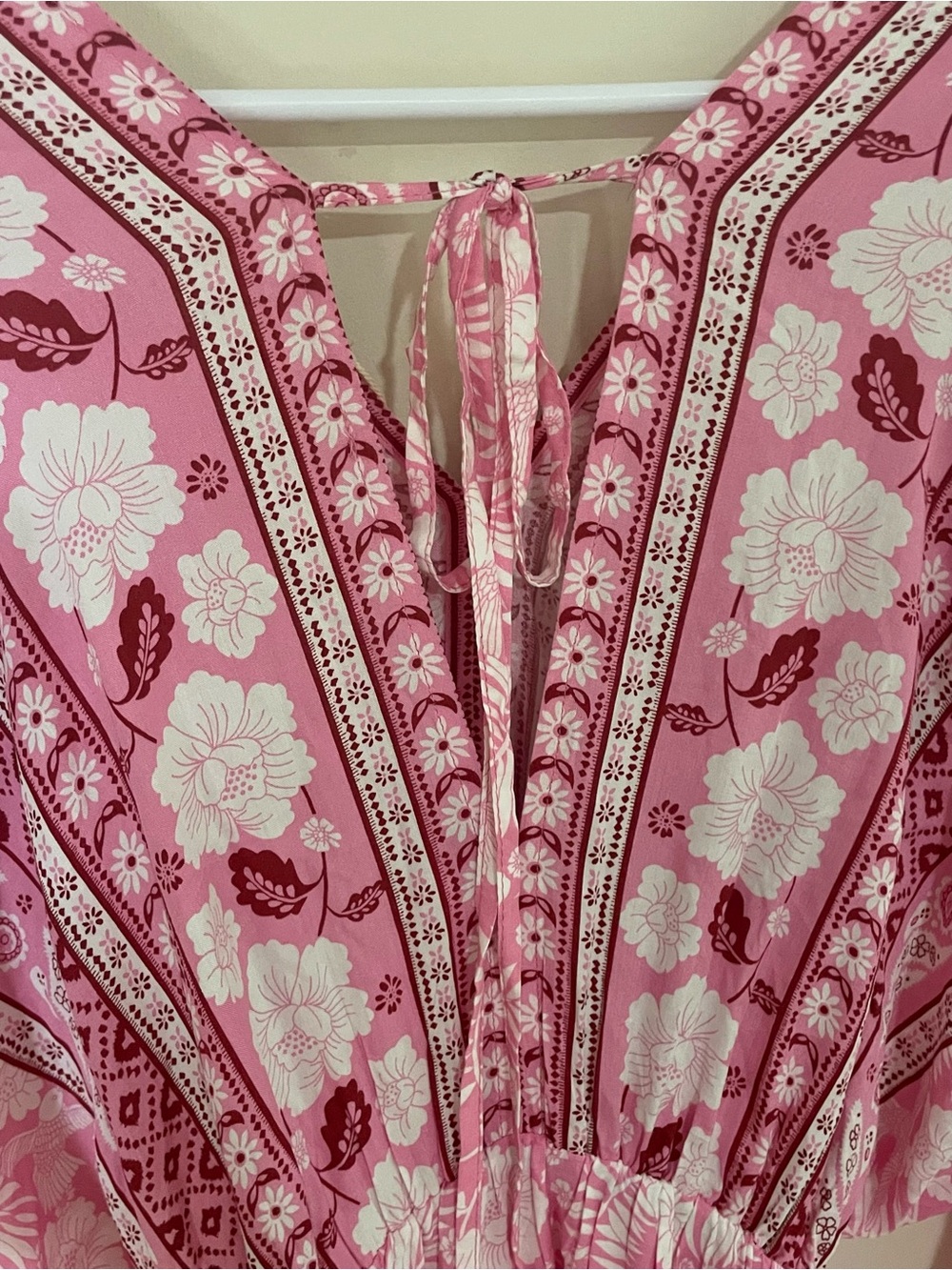JODIFL Pink Floral Flowy Boho Mini Dress - Picture 11 of 15